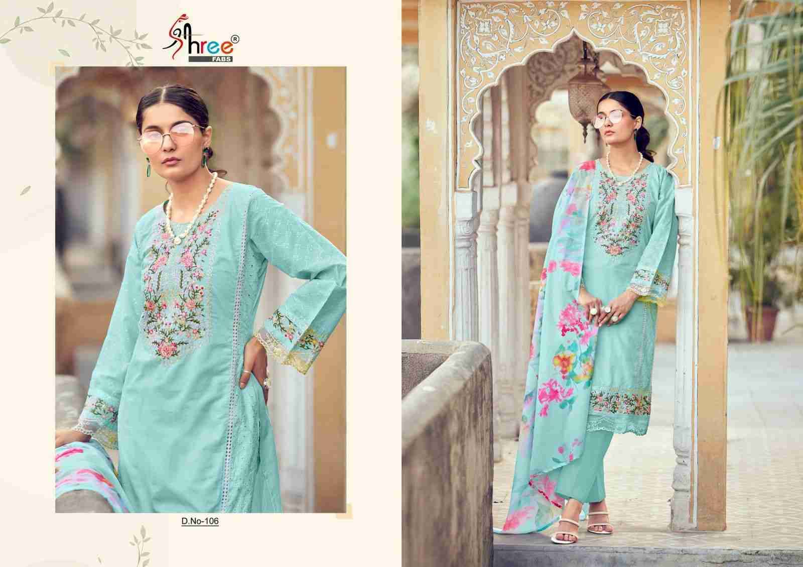 Tasrif Premium Lawn Collection Vol-2 By Shree Fabs 101 To 106 Series Designer Pakistani Suits Collection Beautiful Stylish Fancy Colorful Party Wear & Ethnic Wear Pure Viscose With Pure Cotton With Embroidery Dresses At Wholesale Price