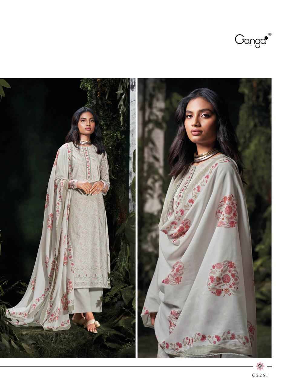 Nisrine By Ganga Fashion 2261 To 2266 Series Beautiful Festive Suits Colorful Stylish Fancy Casual Wear & Ethnic Wear Pure Cotton Dresses At Wholesale Price
