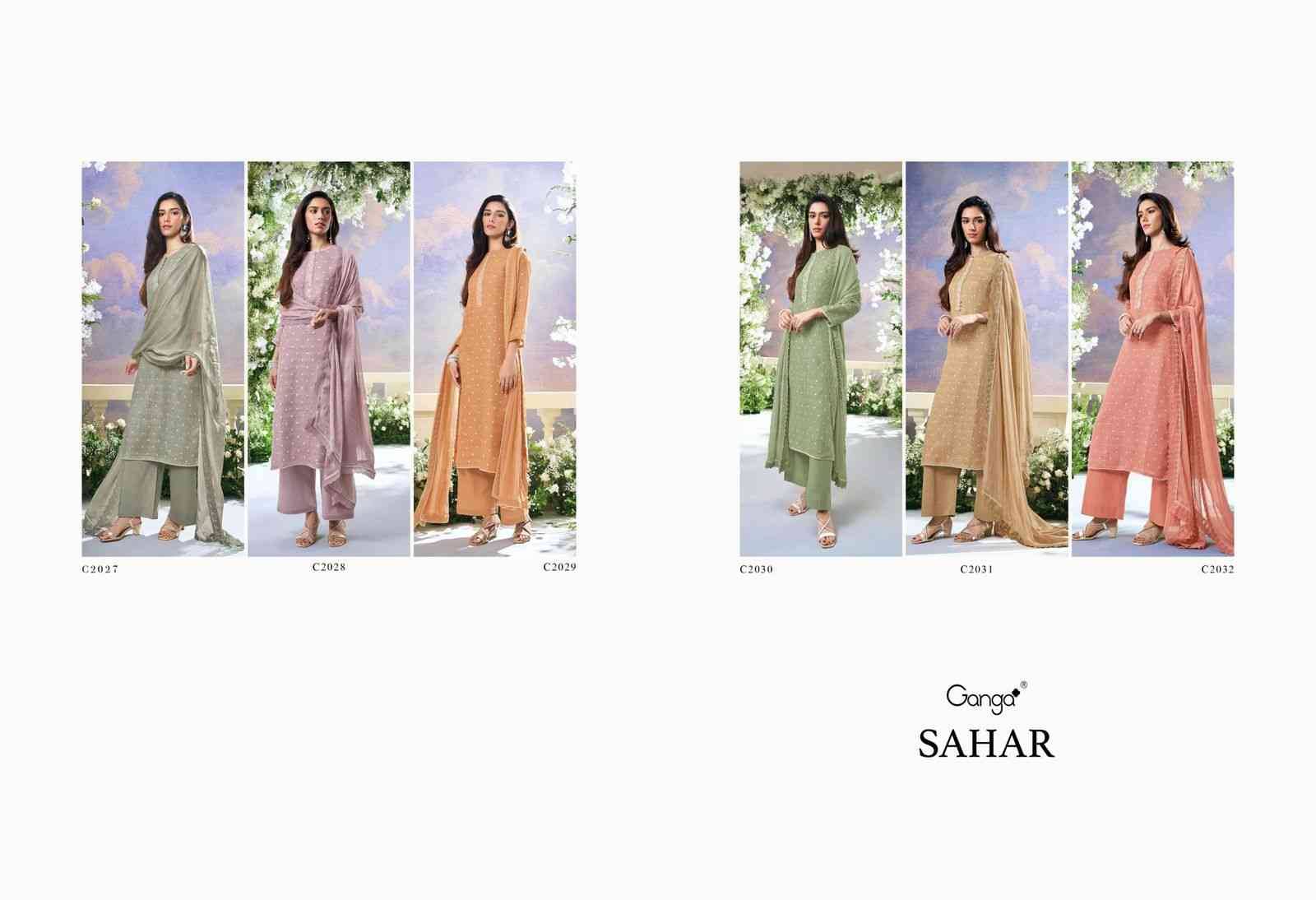 Sahar By Ganga Fashion 2027 To 2032 Series Beautiful Festive Suits Colorful Stylish Fancy Casual Wear & Ethnic Wear Pure Linen Jacquard Dresses At Wholesale Price