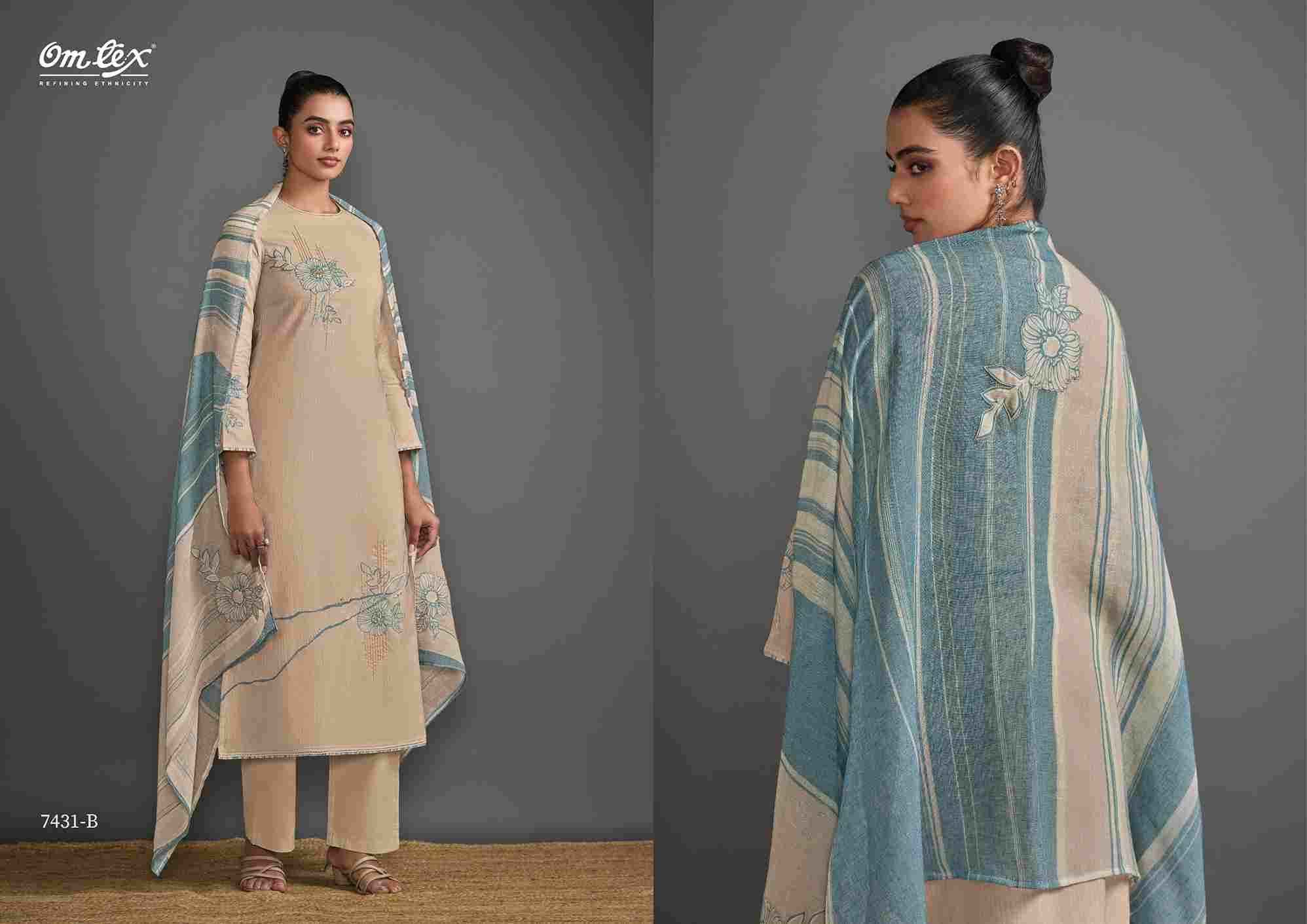 Trendy By Om Tex 7431-A To 7431-D Series Beautiful Suits Stylish Fancy Colorful Party Wear & Ethnic Wear Lawn Cotton Dresses At Wholesale Price