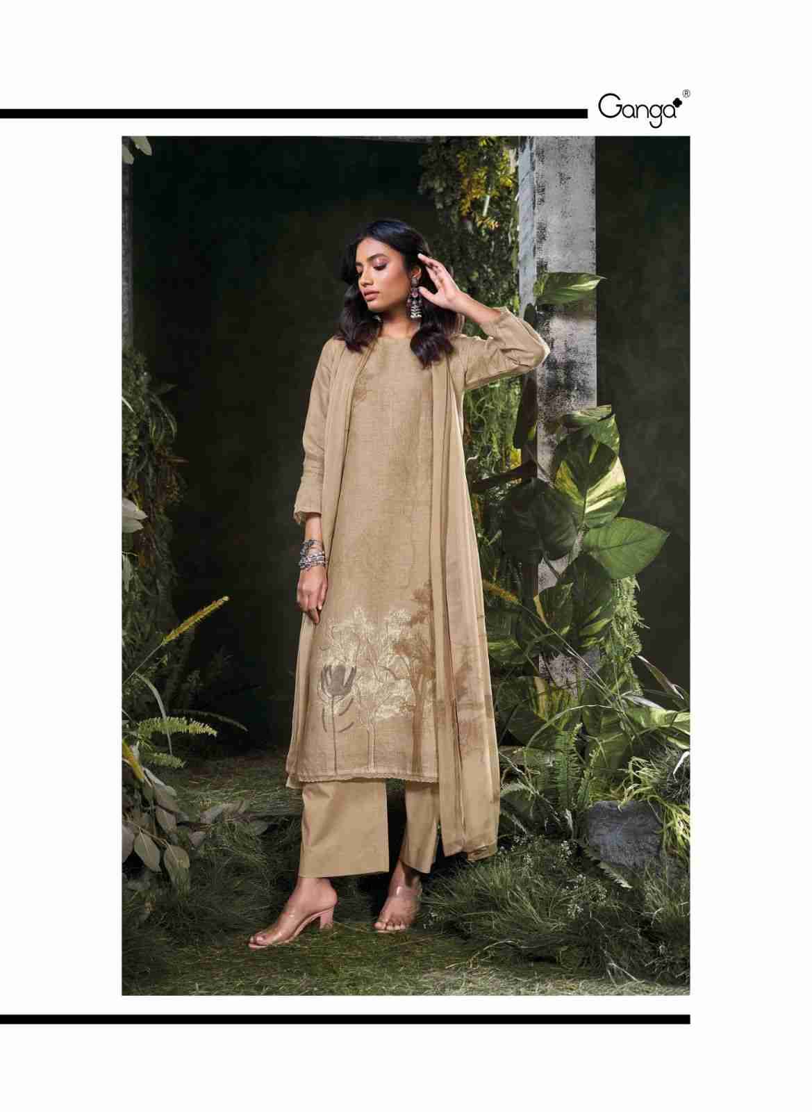 Omnia By Ganga Fashion 2255 To 2260 Series Beautiful Festive Suits Colorful Stylish Fancy Casual Wear & Ethnic Wear Pure Linen Jacquard Dresses At Wholesale Price