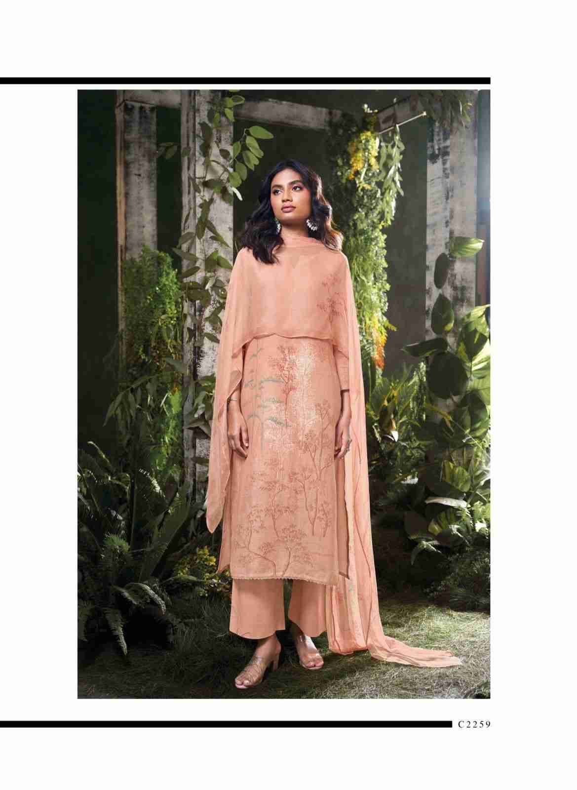 Omnia By Ganga Fashion 2255 To 2260 Series Beautiful Festive Suits Colorful Stylish Fancy Casual Wear & Ethnic Wear Pure Linen Jacquard Dresses At Wholesale Price