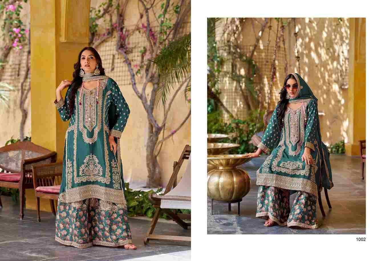 Fame By Your Choice 1001 To 1003 Series Designer Festive Suits Collection Beautiful Stylish Fancy Colorful Party Wear & Occasional Wear Chinnon Dresses At Wholesale Price