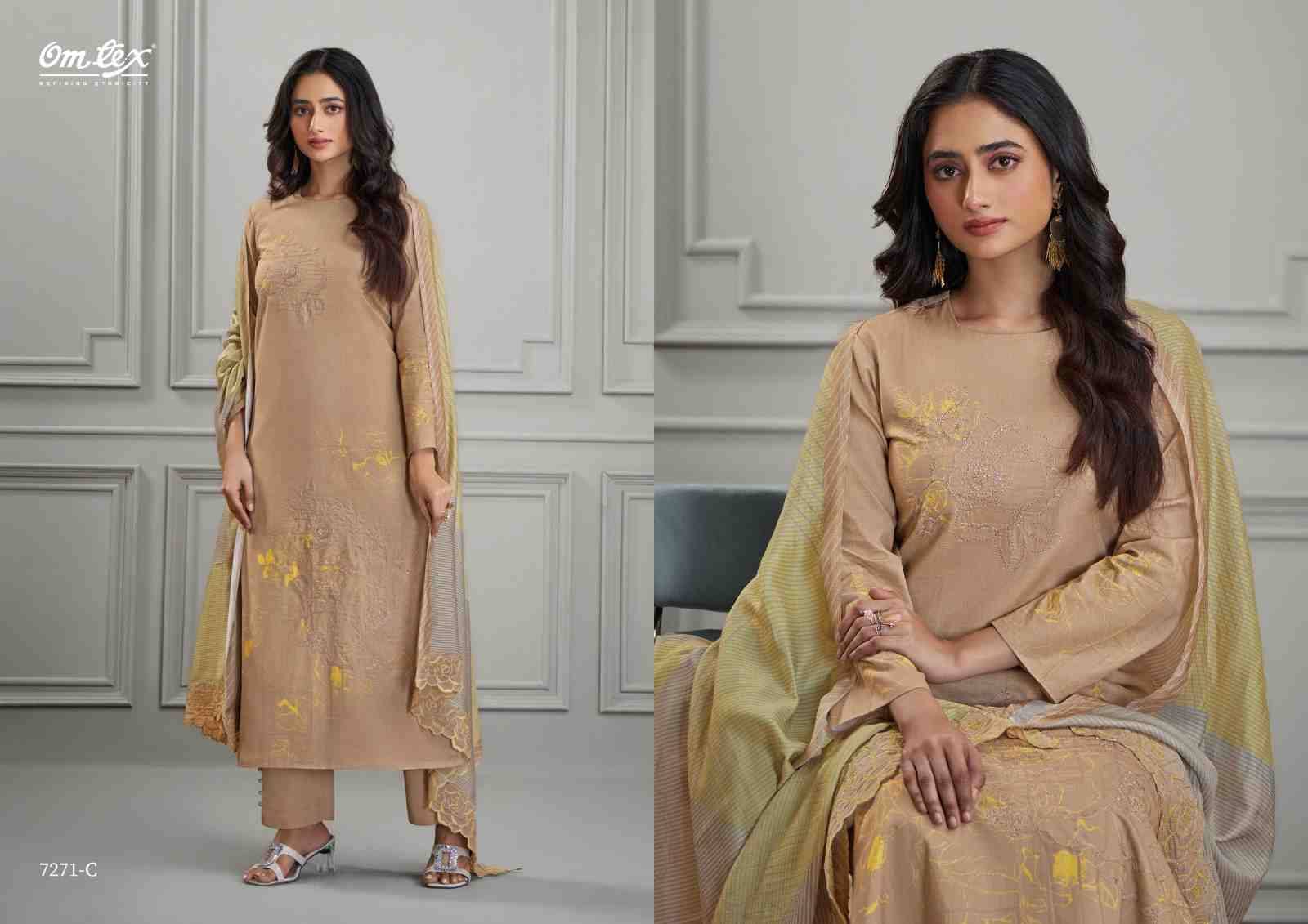 Sajda By Om Tex 7271-A To 7271-D Series Beautiful Suits Stylish Fancy Colorful Party Wear & Ethnic Wear Lawn Cotton Dresses At Wholesale Price