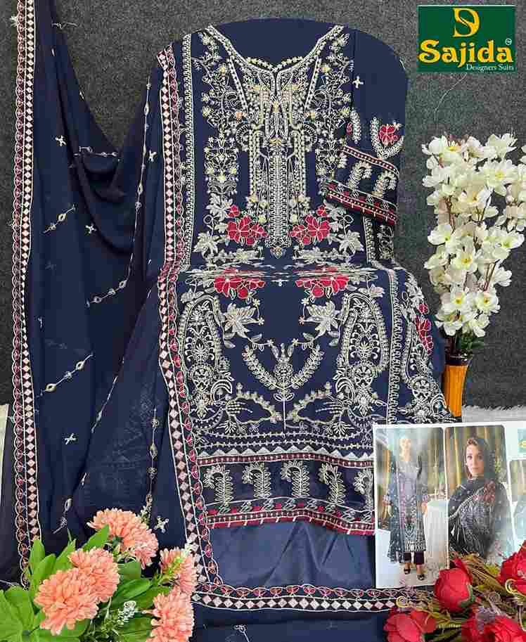 Sajida Hit Design 1010 By Sajida Designer Suits Beautiful Pakistani Suits Colorful Stylish Fancy Casual Wear & Ethnic Wear Heavy Faux Georgette Embroidered Dresses At Wholesale Price
