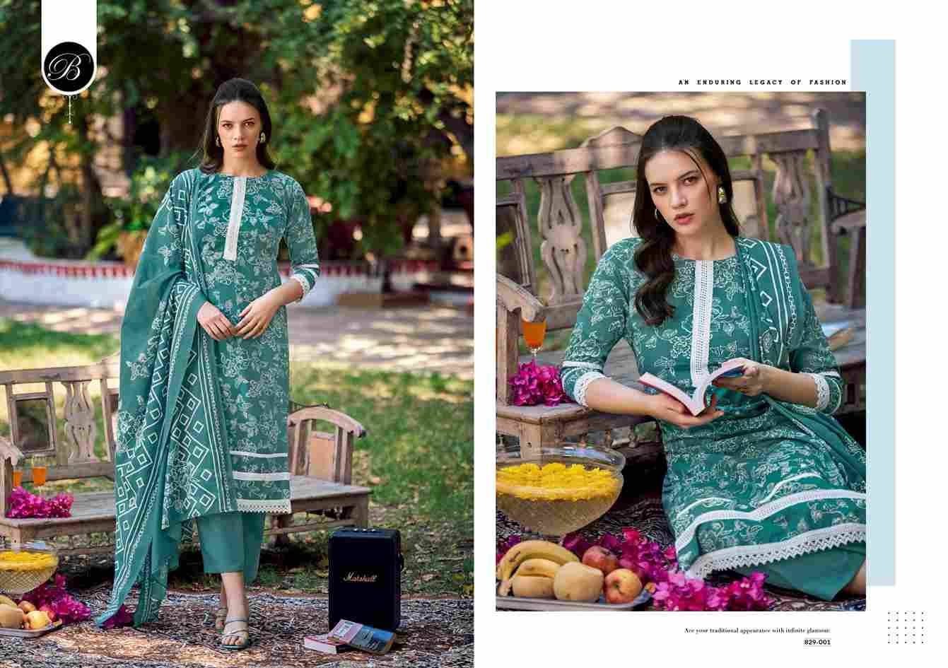 Raha Vol-2 By Belliza 829-001 To 829-006 Series Beautiful Suits Colorful Stylish Fancy Casual Wear & Ethnic Wear Pure Jam Cotton Print With Embroidered Dresses At Wholesale Price