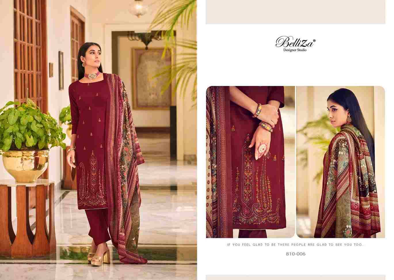 Ibadat By Belliza 810-001 To 810-008 Series Beautiful Suits Colorful Stylish Fancy Casual Wear & Ethnic Wear Pure Jam Cotton Print With Embroidered Dresses At Wholesale Price