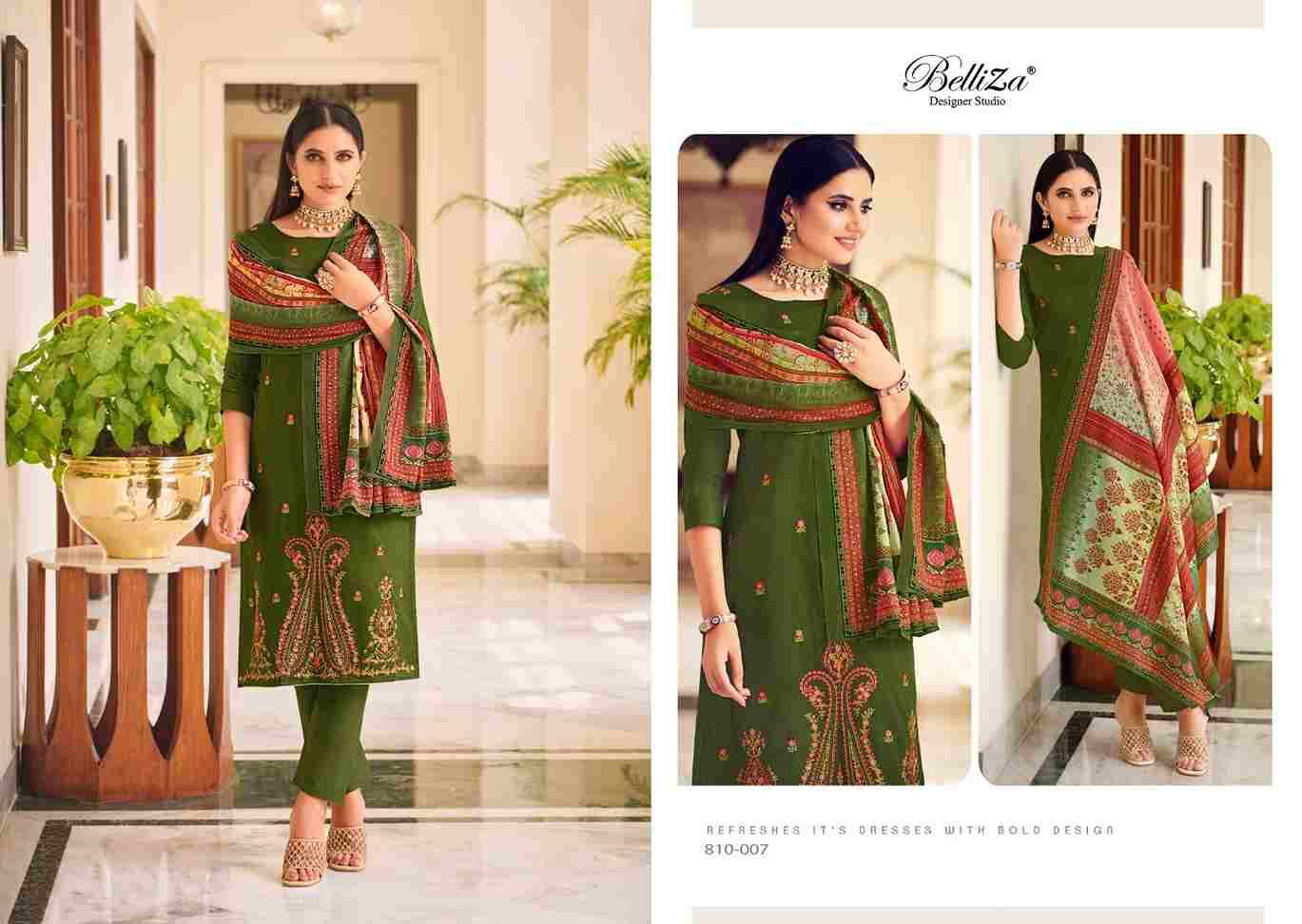 Ibadat By Belliza 810-001 To 810-008 Series Beautiful Suits Colorful Stylish Fancy Casual Wear & Ethnic Wear Pure Jam Cotton Print With Embroidered Dresses At Wholesale Price