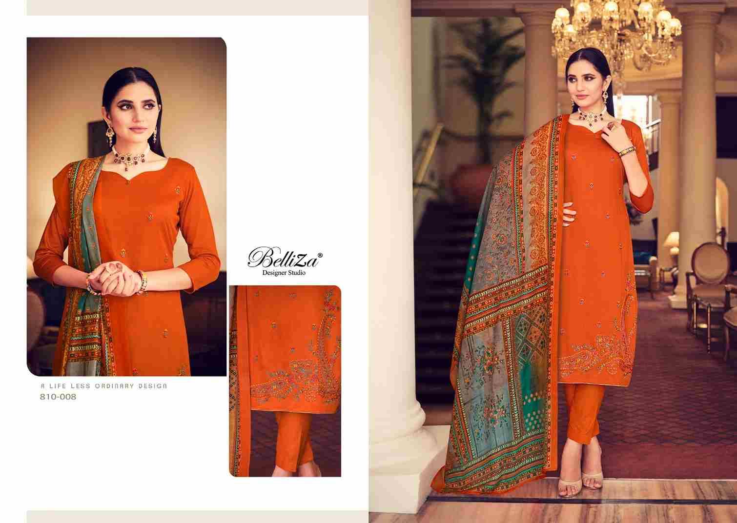 Ibadat By Belliza 810-001 To 810-008 Series Beautiful Suits Colorful Stylish Fancy Casual Wear & Ethnic Wear Pure Jam Cotton Print With Embroidered Dresses At Wholesale Price