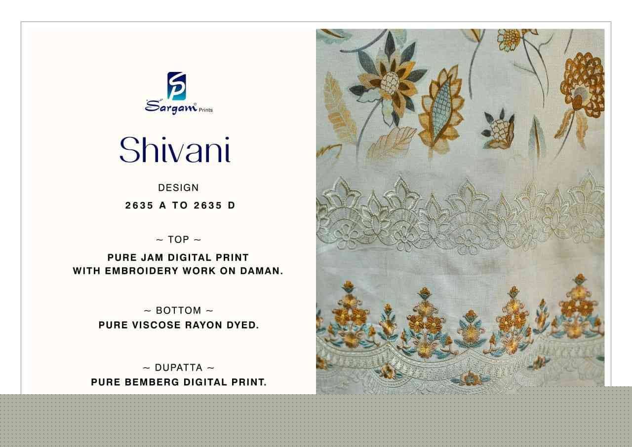 Shivani By Sargam Prints 2635-A To 2635-D Series Beautiful Festive Suits Stylish Fancy Colorful Casual Wear & Ethnic Wear Pure Jam Dresses At Wholesale Price