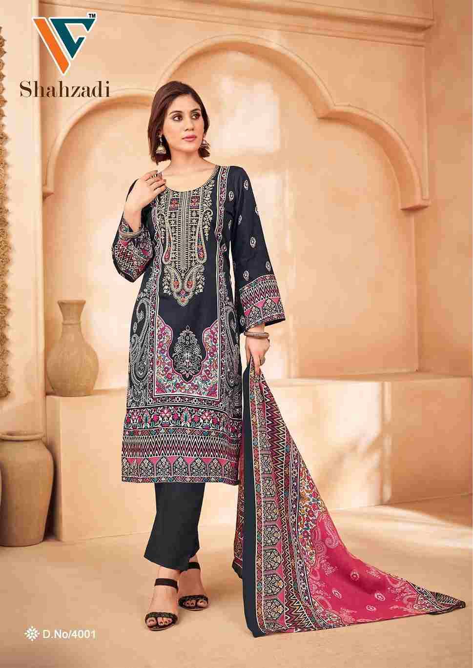 Shahzadi Vol-4 By Vandana Creation 4001 To 4008 Series Beautiful Festive Suits Stylish Fancy Colorful Casual Wear & Ethnic Wear Cotton Print Dresses At Wholesale Price