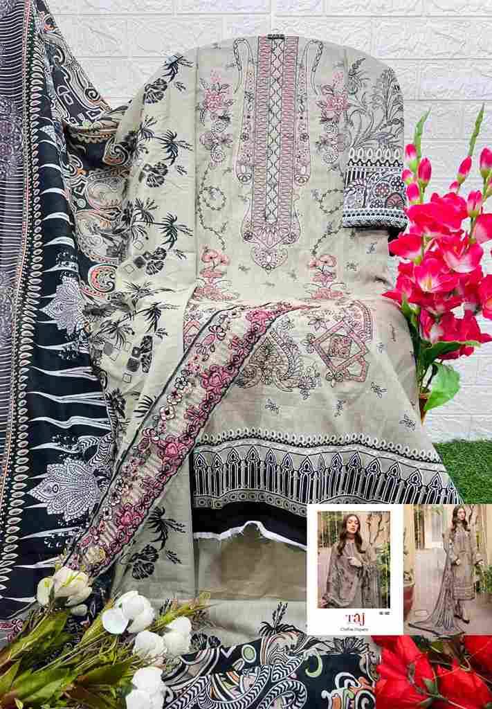 Taj Hit Design 582 By Taj Creation Beautiful Pakistani Suits Colorful Stylish Fancy Casual Wear & Ethnic Wear Pure Cotton Print With Embroidered Dresses At Wholesale Price
