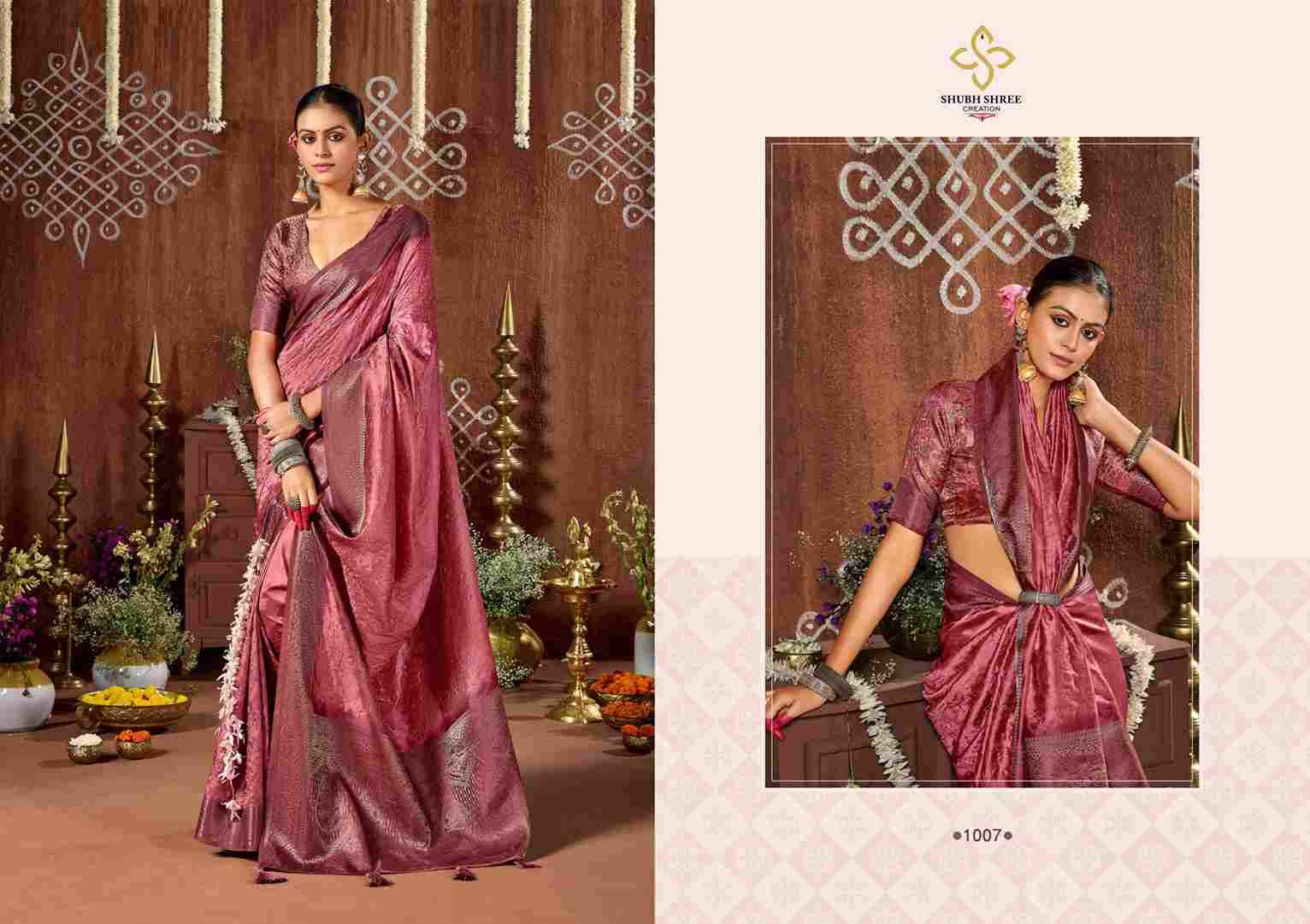 Saarika By Shubh Shree 1001 To 1010 Series Indian Traditional Wear Collection Beautiful Stylish Fancy Colorful Party Wear & Occasional Wear Pure Tussar Silk Sarees At Wholesale Price