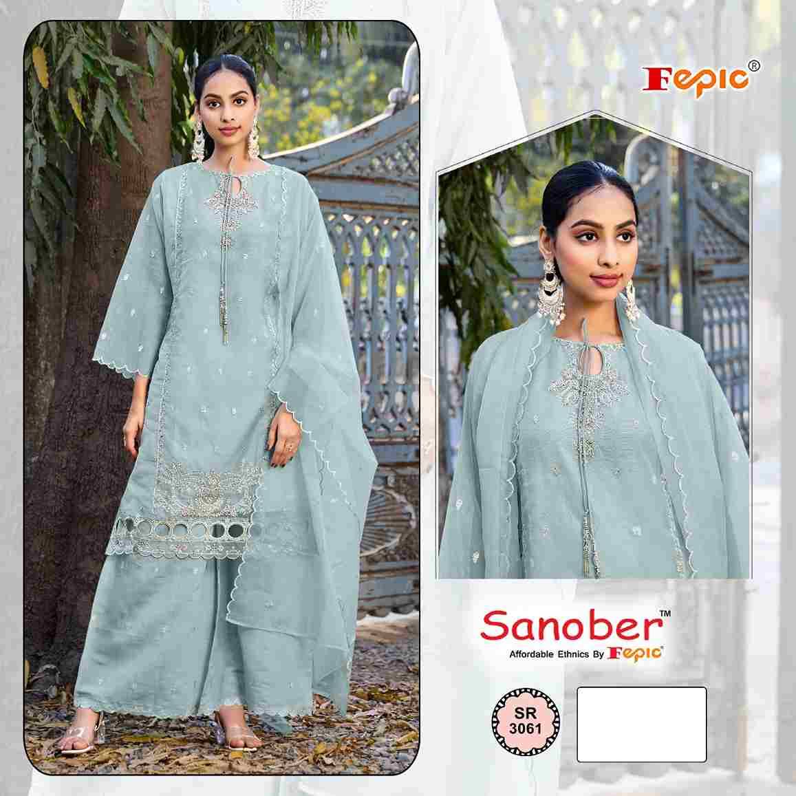 Fepic 3061 Colours By Fepic 3061-A To 3061-C Series Beautiful Pakistani Suits Colorful Stylish Fancy Casual Wear & Ethnic Wear Organza Embroidered Dresses At Wholesale Price