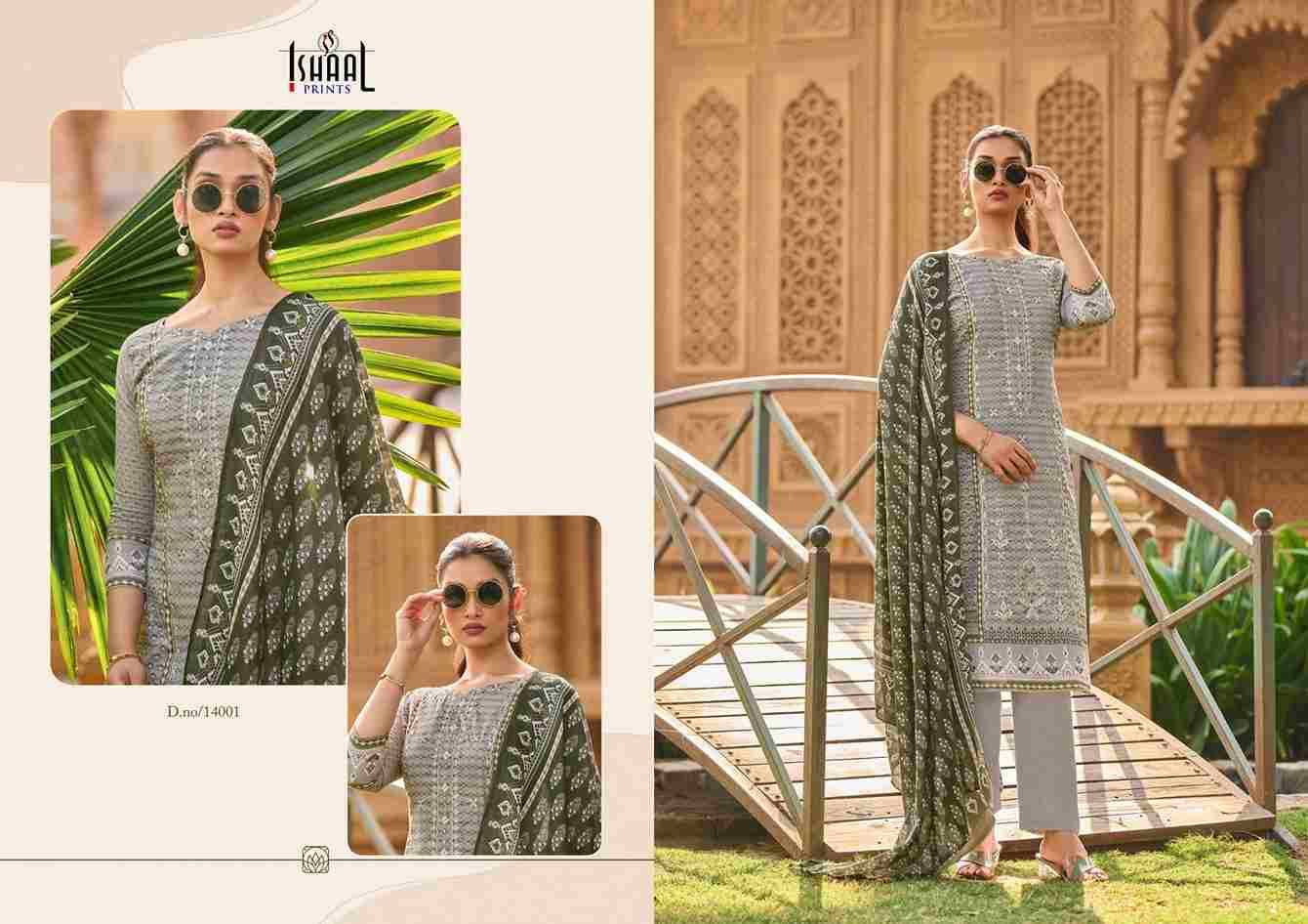 Embroidered Vol-14 By Ishaal Prints 13001 To 13010 Series Beautiful Suits Colorful Stylish Fancy Casual Wear & Ethnic Wear Pure Lawn Printed Dresses At Wholesale Price