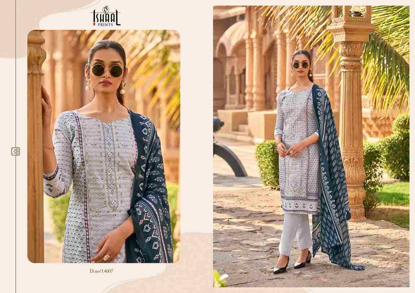 Embroidered Vol-14 By Ishaal Prints 13001 To 13010 Series Beautiful Suits Colorful Stylish Fancy Casual Wear & Ethnic Wear Pure Lawn Printed Dresses At Wholesale Price