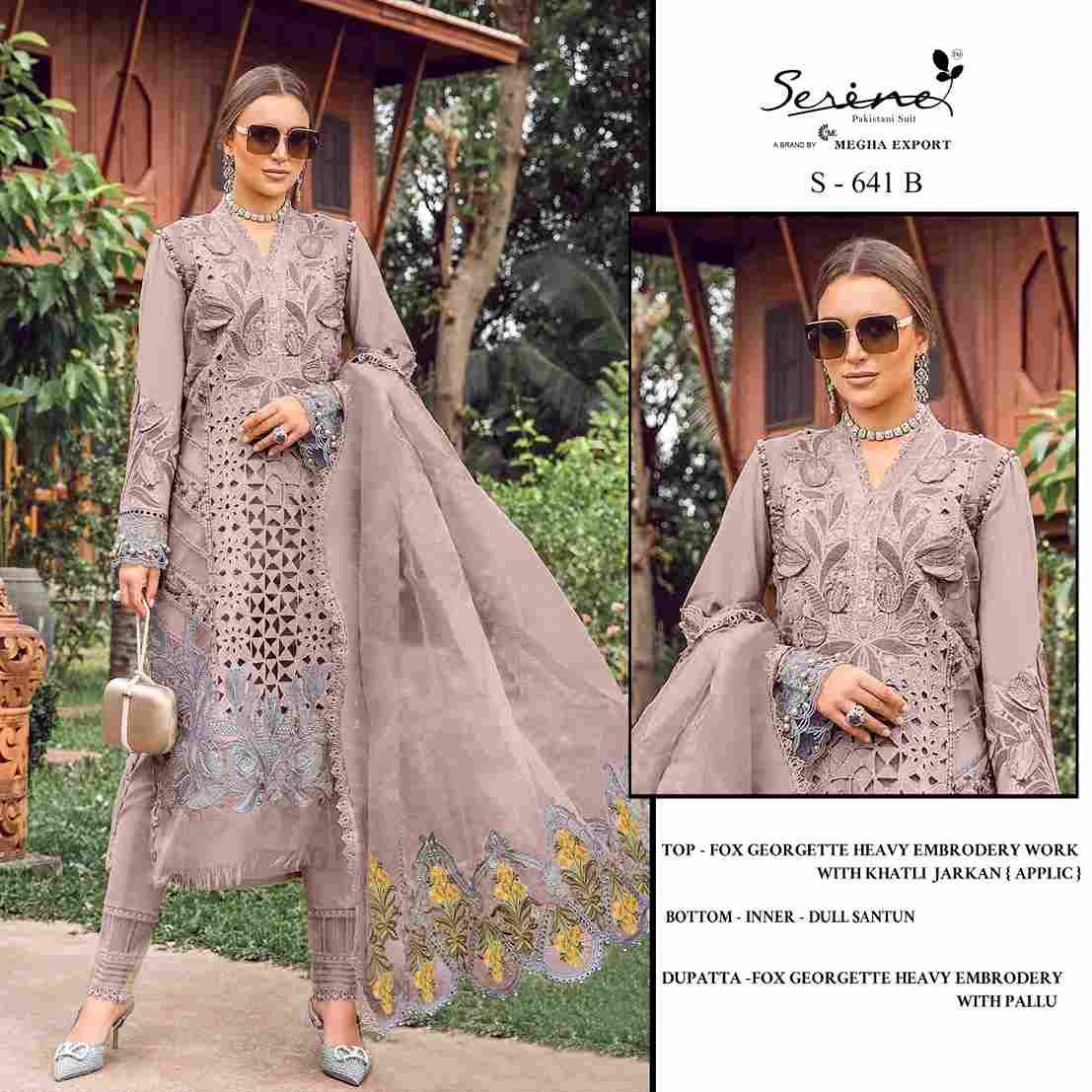 Serene Hit Design S-641 Colours By Serene S-641-A To S-641-D Series Designer Pakistani Suits Beautiful Fancy Colorful Stylish Party Wear & Occasional Wear Faux Georgette Embroidered Dresses At Wholesale Price