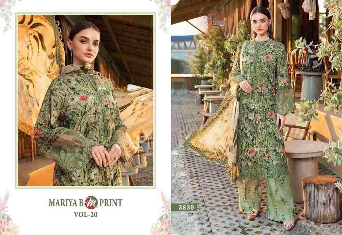 Mariya B Mprint Vol-20 By Shree Fabs 3827 To 3834 Series Beautiful Pakistani Suits Colorful Stylish Fancy Casual Wear & Ethnic Wear Pure Cotton Embroidered Dresses At Wholesale Price