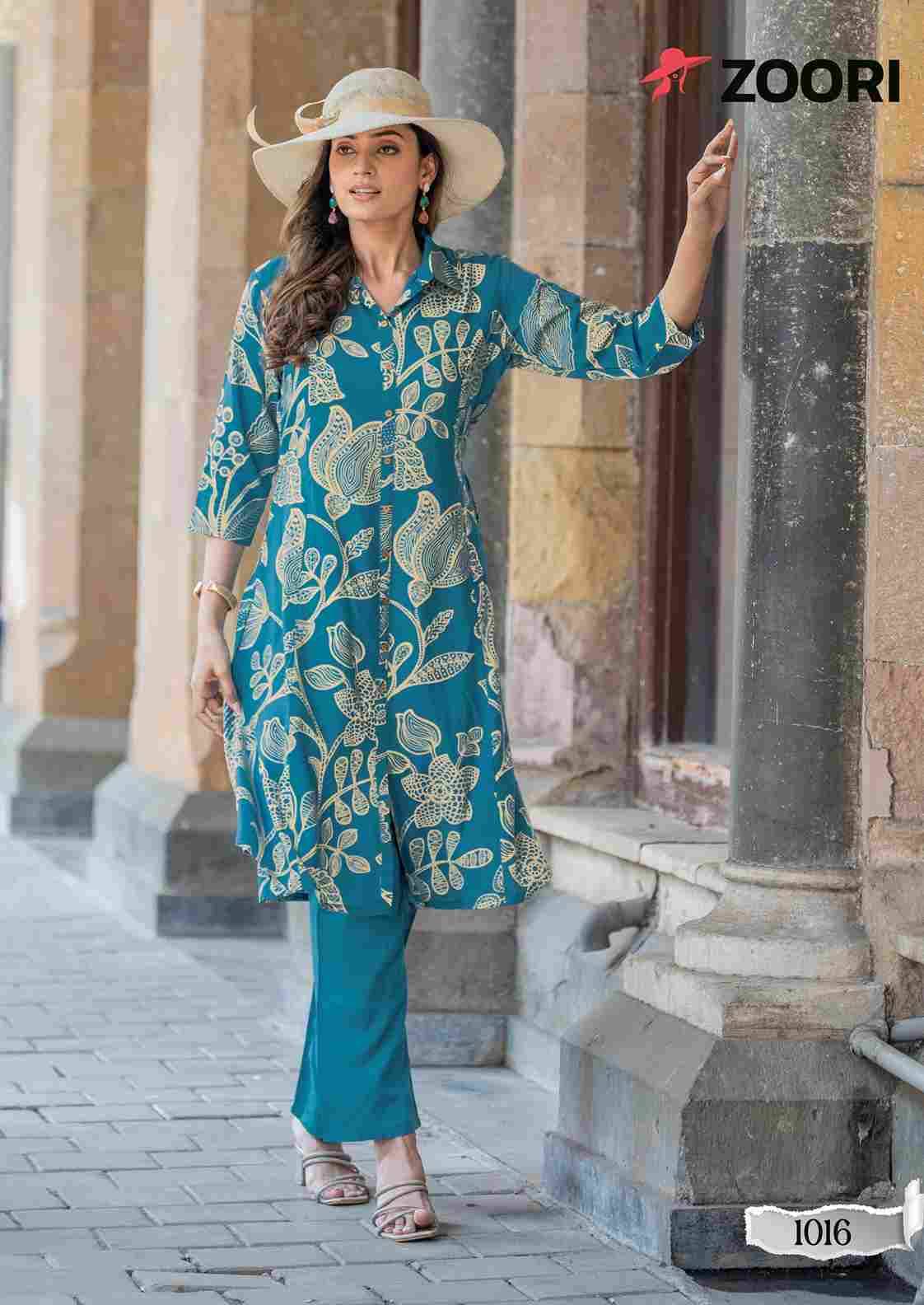 Alexa Vol-3 By Zoori 1011 To 1016 Series Designer Collection Beautiful Stylish Fancy Colorful Party Wear & Occasional Wear Rayon Print Kurtis With Bottom At Wholesale Price