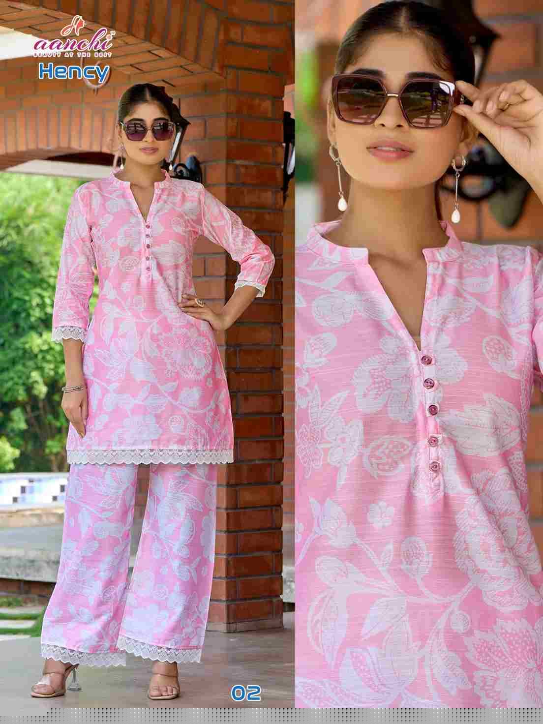 Hency By Aanchi 01 To 06 Series Designer Stylish Fancy Colorful Beautiful Party Wear & Ethnic Wear Collection Premium Vertican Co-Ords At Wholesale Price