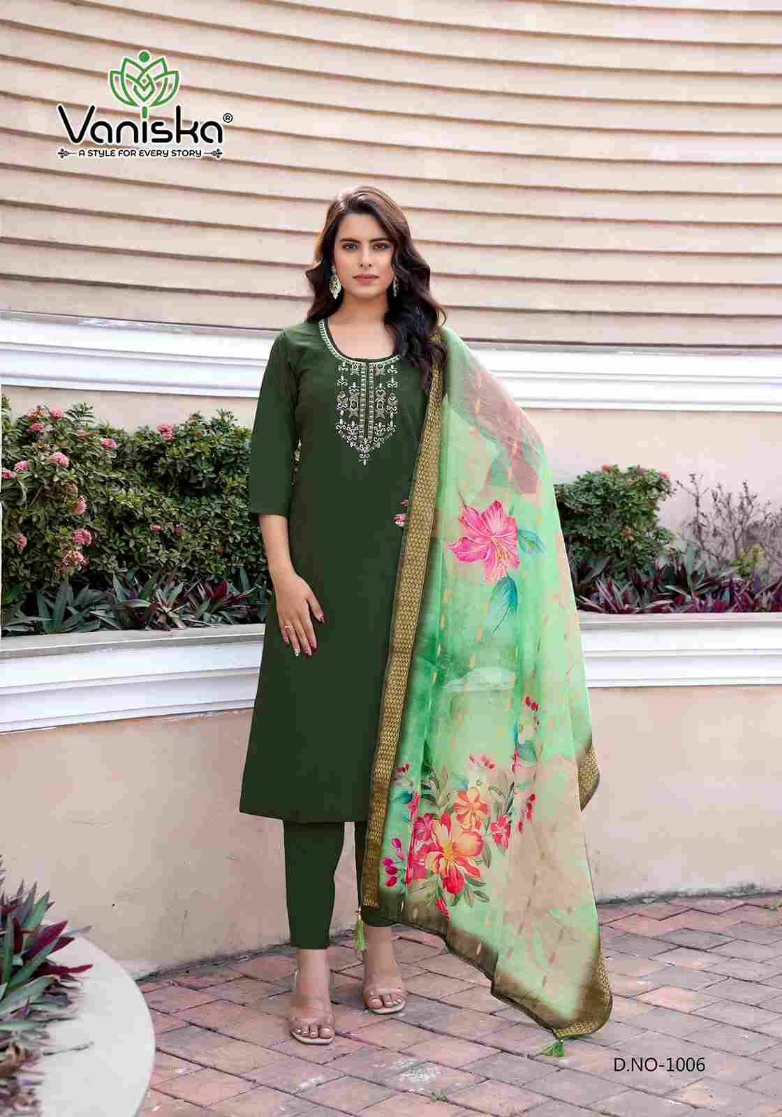 Mahek Vol-1 By Vaniska 1001 To 1006 Series Beautiful Festive Suits Colorful Stylish Fancy Casual Wear & Ethnic Wear Roman Silk Print Dresses At Wholesale Price