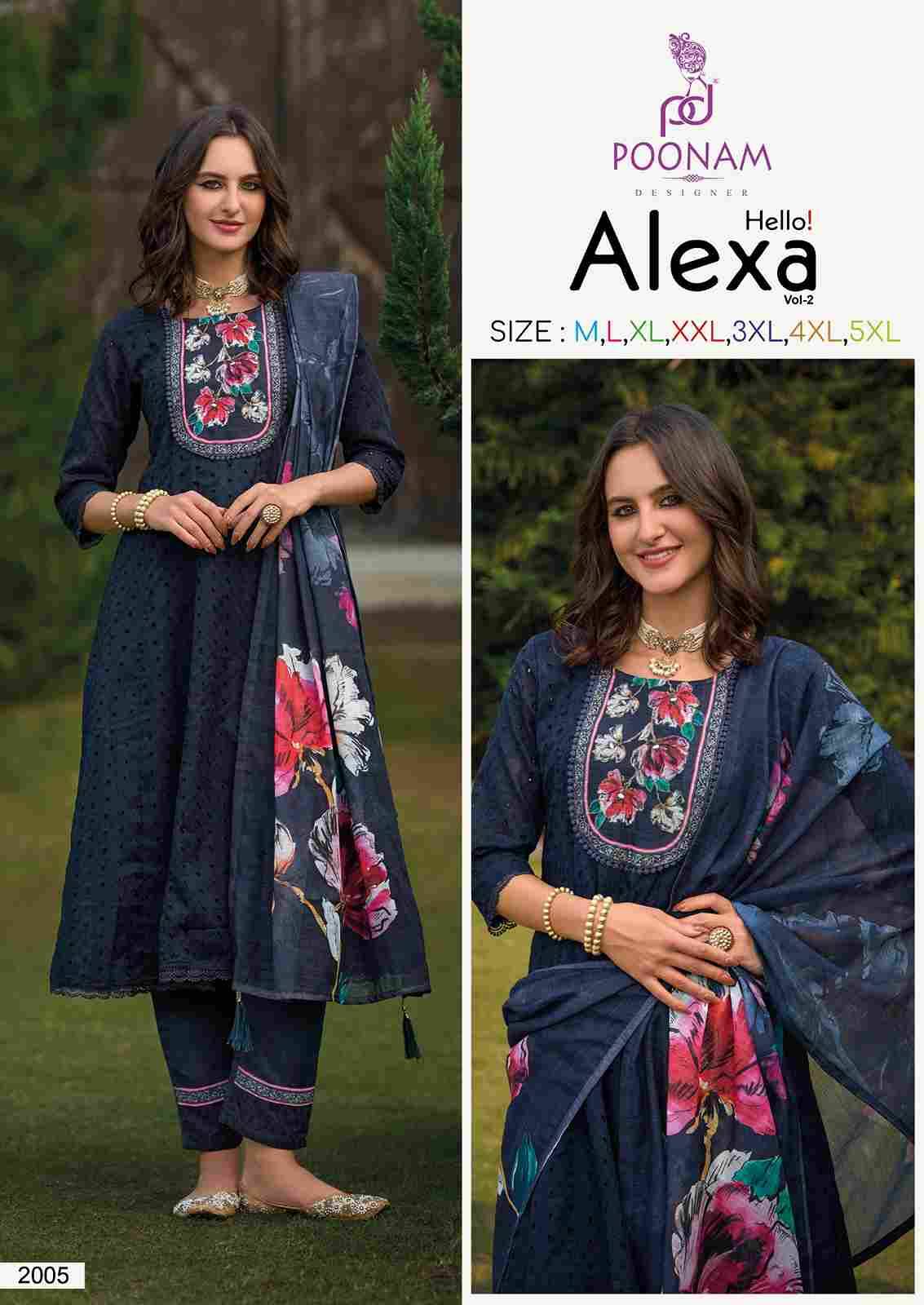 Hello Alexa Vol-2 By Poonam Designer 2001 To 2006 Series Suits Beautiful Fancy Colorful Stylish Party Wear & Occasional Wear Cotton With Work Dresses At Wholesale Price