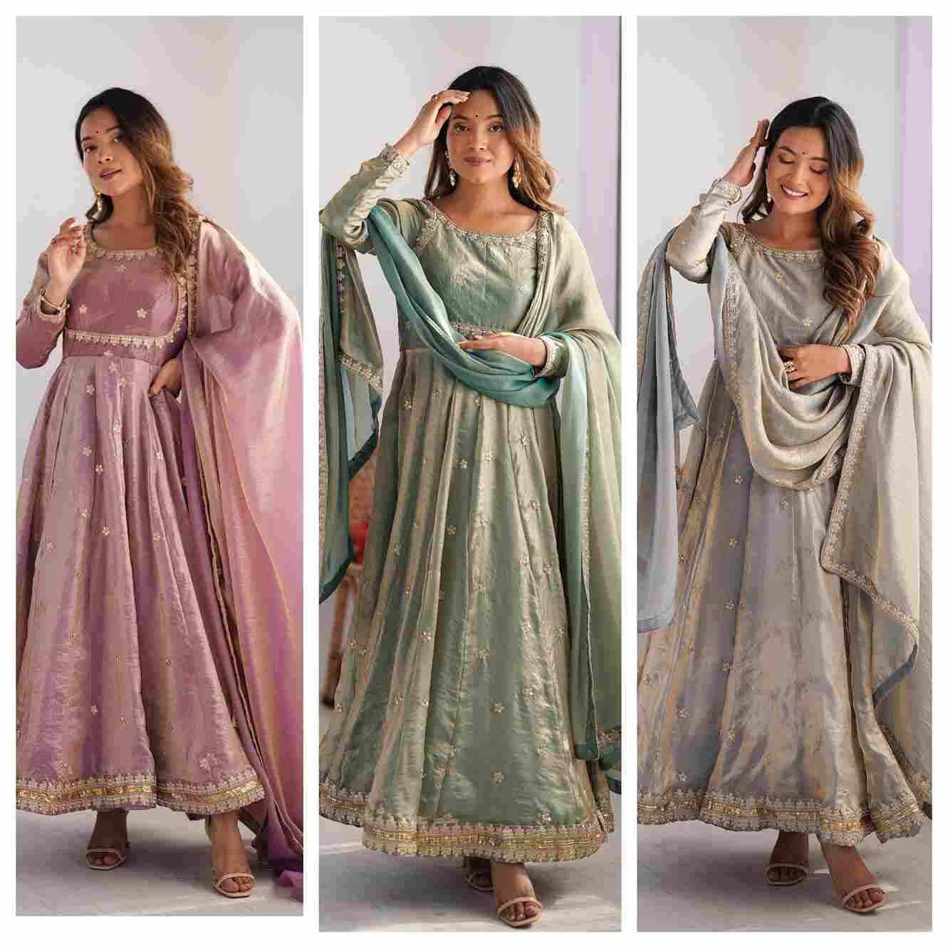 Sf-Gown By Fashid Wholesale 01 To 03 Series Designer Beautiful Collection Occasional Wear & Party Wear Fandy Silk Gowns At Wholesale Price