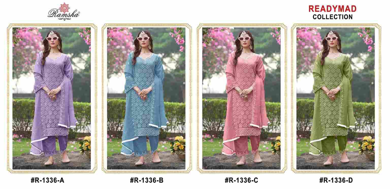 Ramsha 1336 Colours By Ramsha 1336-A To 1336-D Series Beautiful Pakistani Suits Colorful Stylish Fancy Casual Wear & Ethnic Wear Cruchy Dresses At Wholesale Price