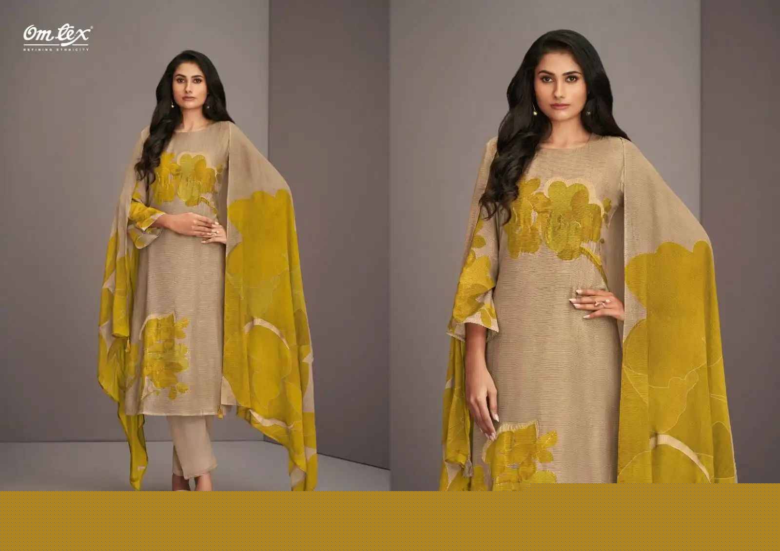 Dania By Om Tex 6631-A To 6631-D Series Beautiful Suits Stylish Fancy Colorful Party Wear & Ethnic Wear Tussar Silk Dresses At Wholesale Price