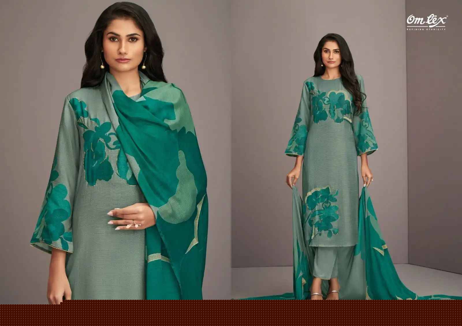 Dania By Om Tex 6631-A To 6631-D Series Beautiful Suits Stylish Fancy Colorful Party Wear & Ethnic Wear Tussar Silk Dresses At Wholesale Price