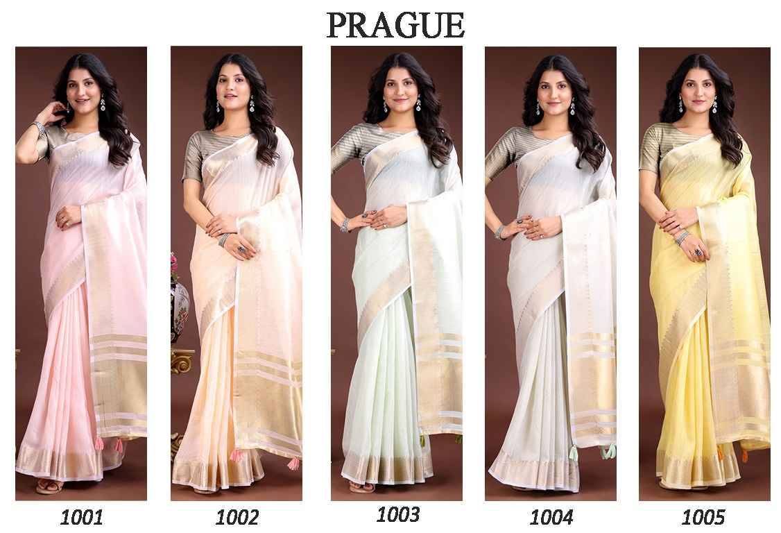 Prague By Fashid Wholesale 1001 To 1005 Series Indian Traditional Wear Collection Beautiful Stylish Fancy Colorful Party Wear & Occasional Wear Cotton Sarees At Wholesale Price
