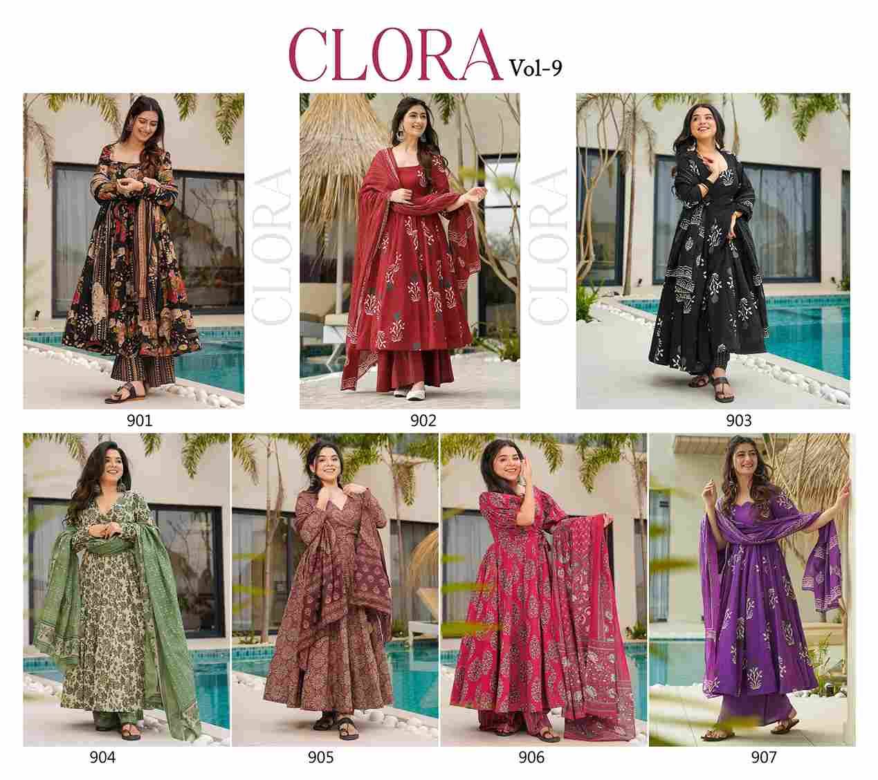 Clora Vol-9 By Fashid Wholesale 901 To 907 Series Beautiful Festive Suits Stylish Fancy Colorful Casual Wear & Ethnic Wear Heavy Cotton Print Dresses At Wholesale Price