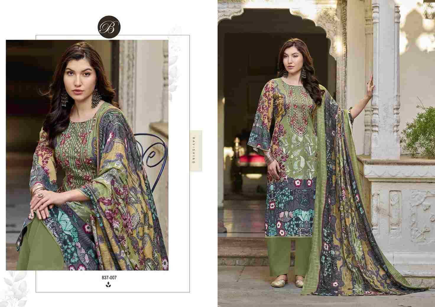 Riwayat Vol-11 By Belliza 837-001 To 837-008 Series Beautiful Festive Suits Stylish Fancy Colorful Casual Wear & Ethnic Wear Pure Viscose Rayon Print Dresses At Wholesale Price