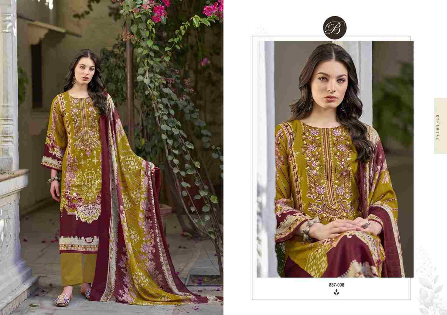 Riwayat Vol-11 By Belliza 837-001 To 837-008 Series Beautiful Festive Suits Stylish Fancy Colorful Casual Wear & Ethnic Wear Pure Viscose Rayon Print Dresses At Wholesale Price