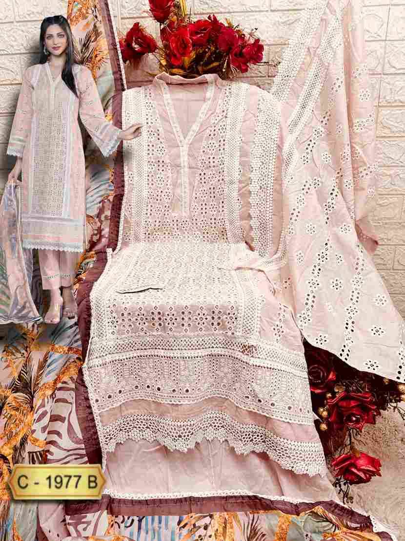 Fepic 1977 Colours By Fepic 1977-A To 1977-C Series Beautiful Pakistani Suits Stylish Fancy Colorful Party Wear & Occasional Wear Pure Cotton Embroidered Dresses At Wholesale Price