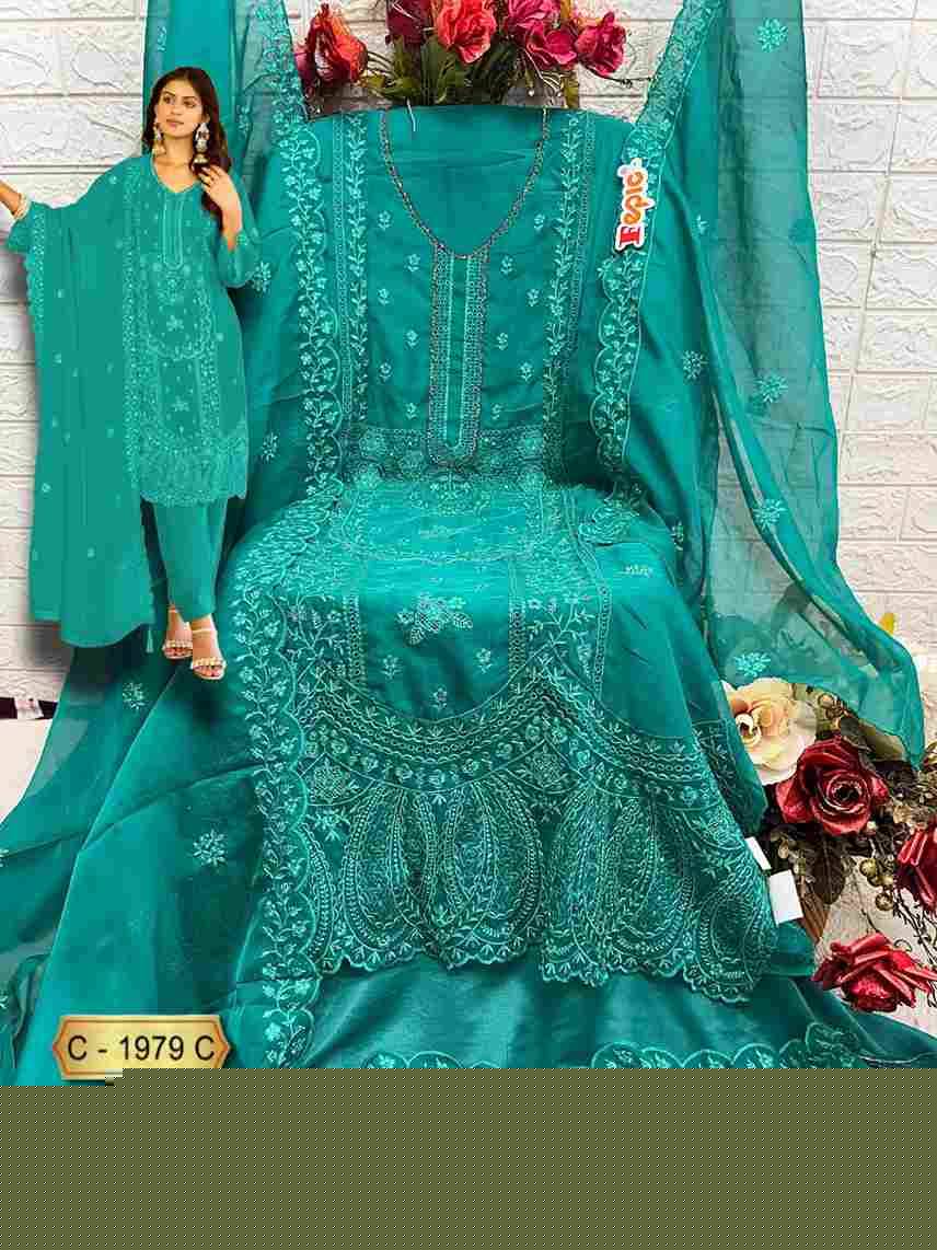 Fepic 1979 Colours By Fepic 1979-A To 1979-C Series Beautiful Pakistani Suits Stylish Fancy Colorful Party Wear & Occasional Wear Organza Embroidered Dresses At Wholesale Price