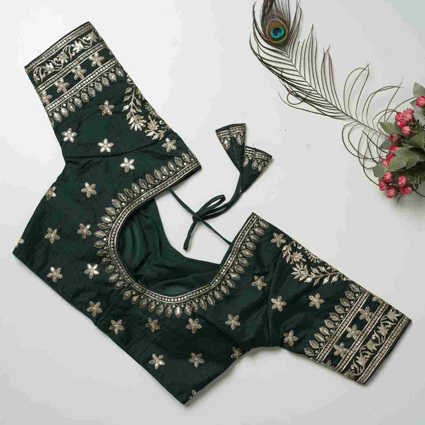 Kb-01 By Fashid Wholesale 01 To 09 Series Designer Beautiful Collection Occasional Wear & Party Wear Vichitra Silk Blouse At Wholesale Price