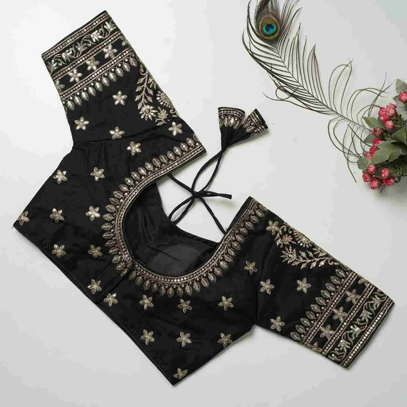 Kb-01 By Fashid Wholesale 01 To 09 Series Designer Beautiful Collection Occasional Wear & Party Wear Vichitra Silk Blouse At Wholesale Price
