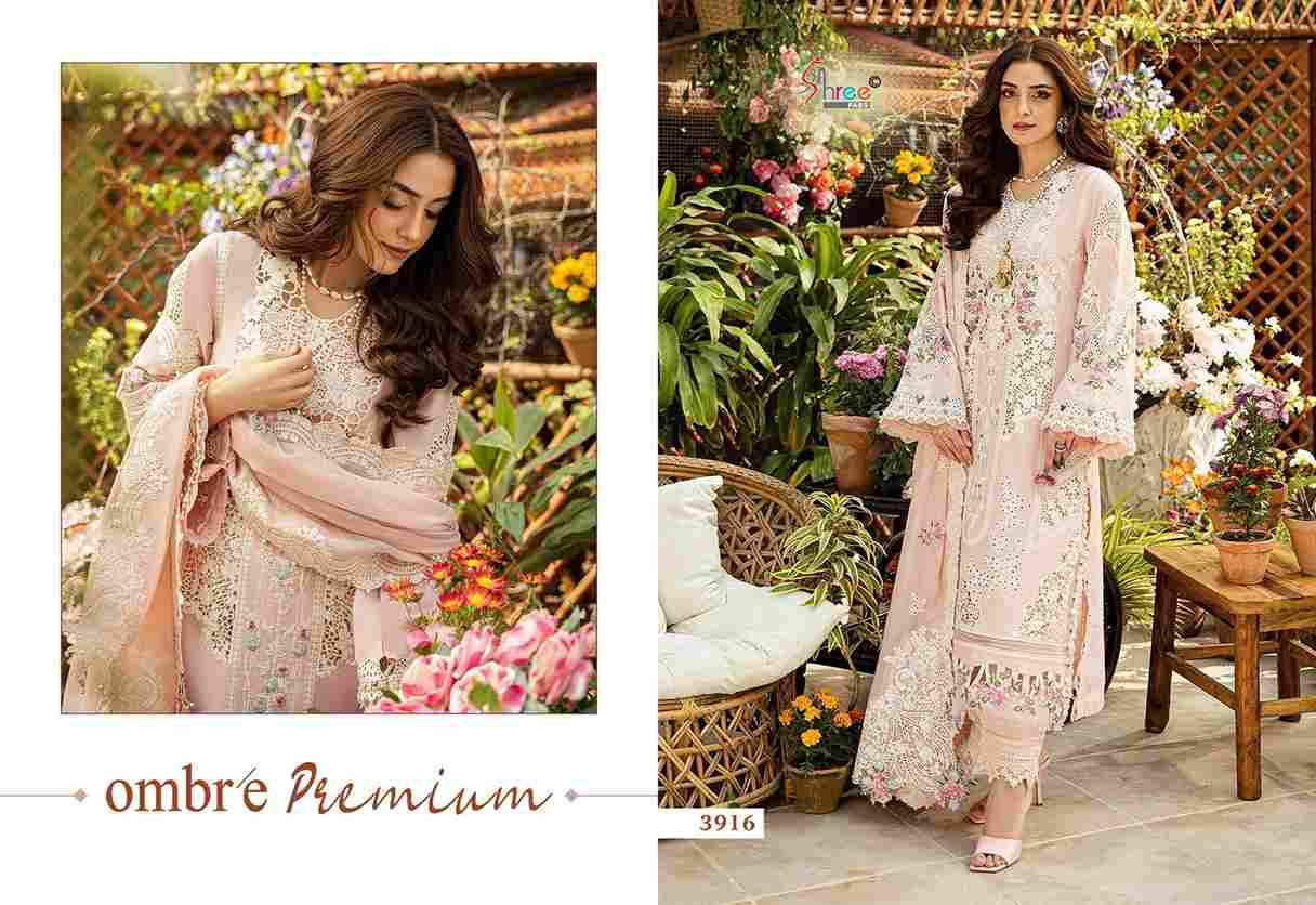 Ombre Premium By Shree Fabs 3916 To 3921 Series Designer Pakistani Suits Collection Beautiful Stylish Fancy Colorful Party Wear & Ethnic Wear Pure Viscose With Pure Cotton With Embroidery Dresses At Wholesale Price