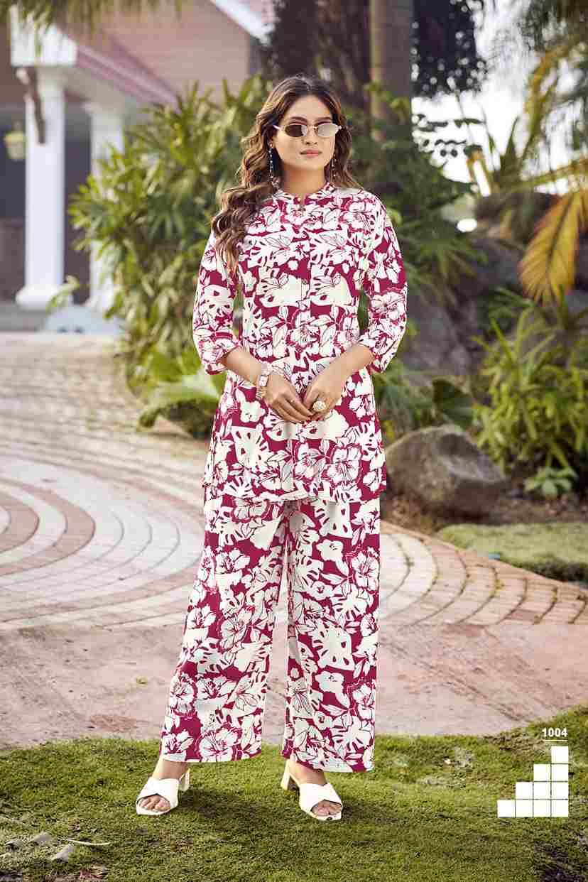 Fashion Beats Vol-10 By Tips And Tops 1001 To 1006 Series Designer Stylish Fancy Colorful Beautiful Party Wear & Ethnic Wear Collection Rayon Print Co-Ord At Wholesale Price