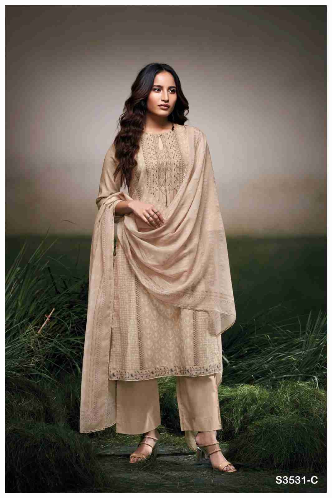 Hermona-3531 By Ganga Fashion 3591-A To 3531-D Series Beautiful Festive Suits Colorful Stylish Fancy Casual Wear & Ethnic Wear Cotton Linen Dresses At Wholesale Price