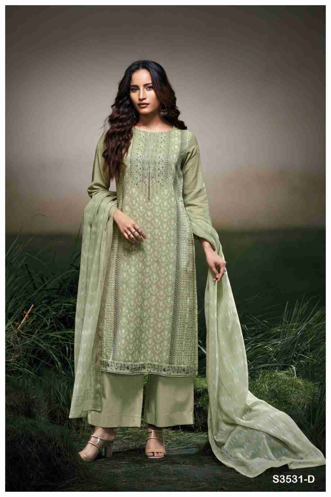 Hermona-3531 By Ganga Fashion 3591-A To 3531-D Series Beautiful Festive Suits Colorful Stylish Fancy Casual Wear & Ethnic Wear Cotton Linen Dresses At Wholesale Price