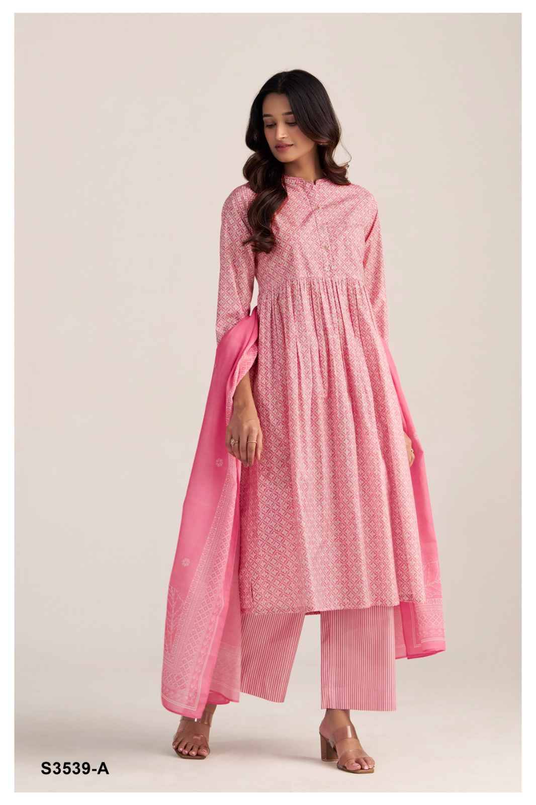 Lydia-3539 By Ganga Fashion 3539-A To 3539-D Series Beautiful Festive Suits Colorful Stylish Fancy Casual Wear & Ethnic Wear Pure Cotton Dresses At Wholesale Price