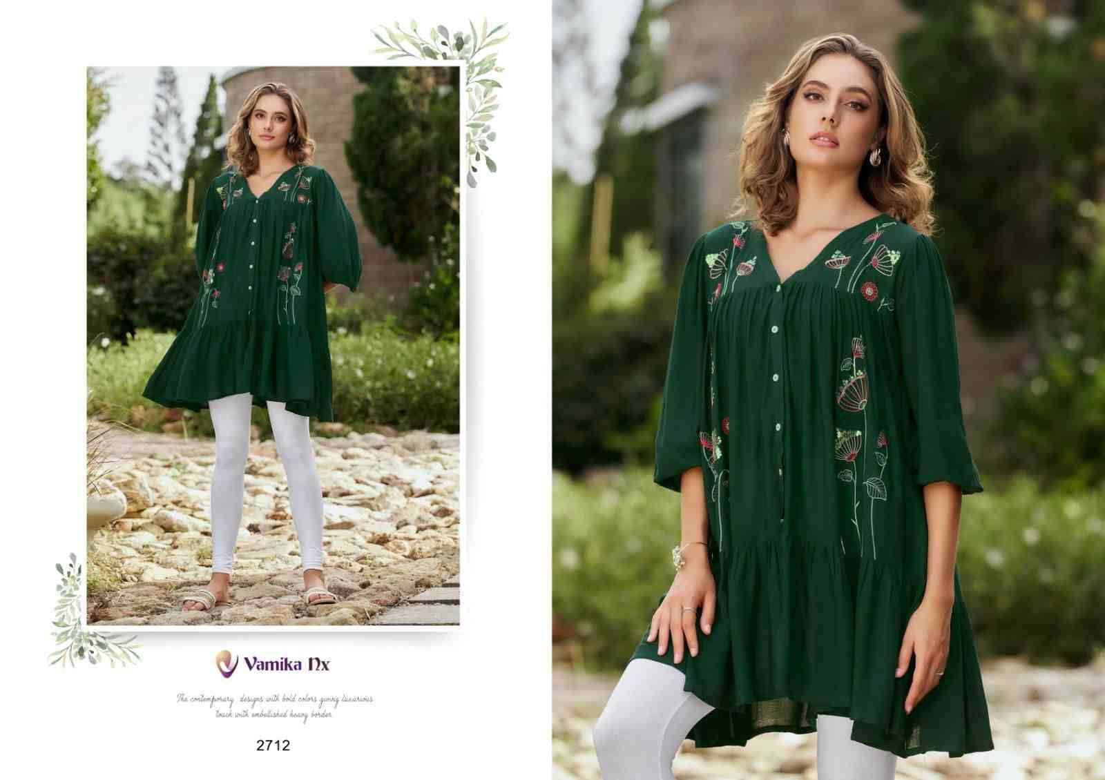 Rang Mahal Vol-3 By Vamika 2709 To 2713 Series Designer Stylish Fancy Colorful Beautiful Party Wear & Ethnic Wear Collection Heavy Rayon Print Tops At Wholesale Price
