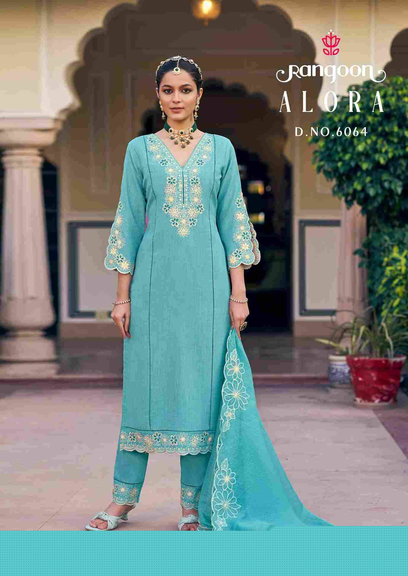 Alora By Rangoon 6061 To 6064 Series Designer Festive Suits Beautiful Stylish Fancy Colorful Party Wear & Occasional Wear Pure Cotton Dresses At Wholesale Price
