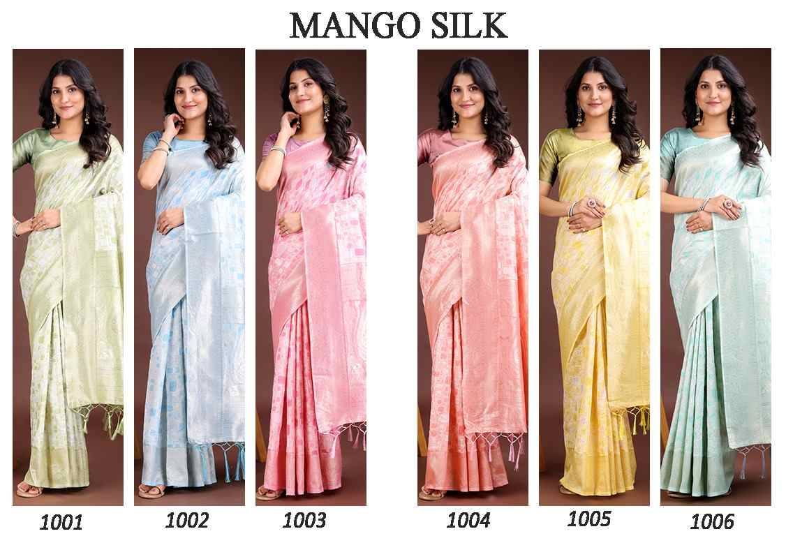 Mango Silk By Fashid Wholesale 1001 To 1006 Series Indian Traditional Wear Collection Beautiful Stylish Fancy Colorful Party Wear & Occasional Wear Linen Cotton Sarees At Wholesale Price
