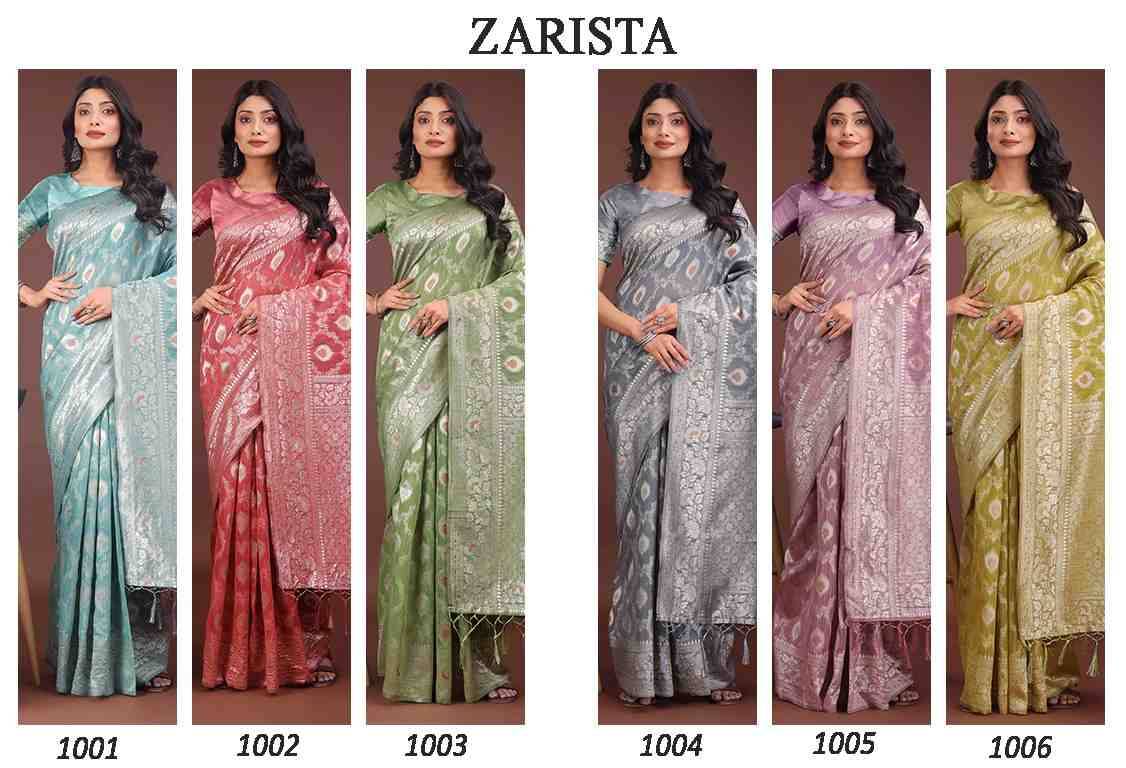 Zarista By Fashid Wholesale 1001 To 1006 Series Indian Traditional Wear Collection Beautiful Stylish Fancy Colorful Party Wear & Occasional Wear Linen Cotton Sarees At Wholesale Price
