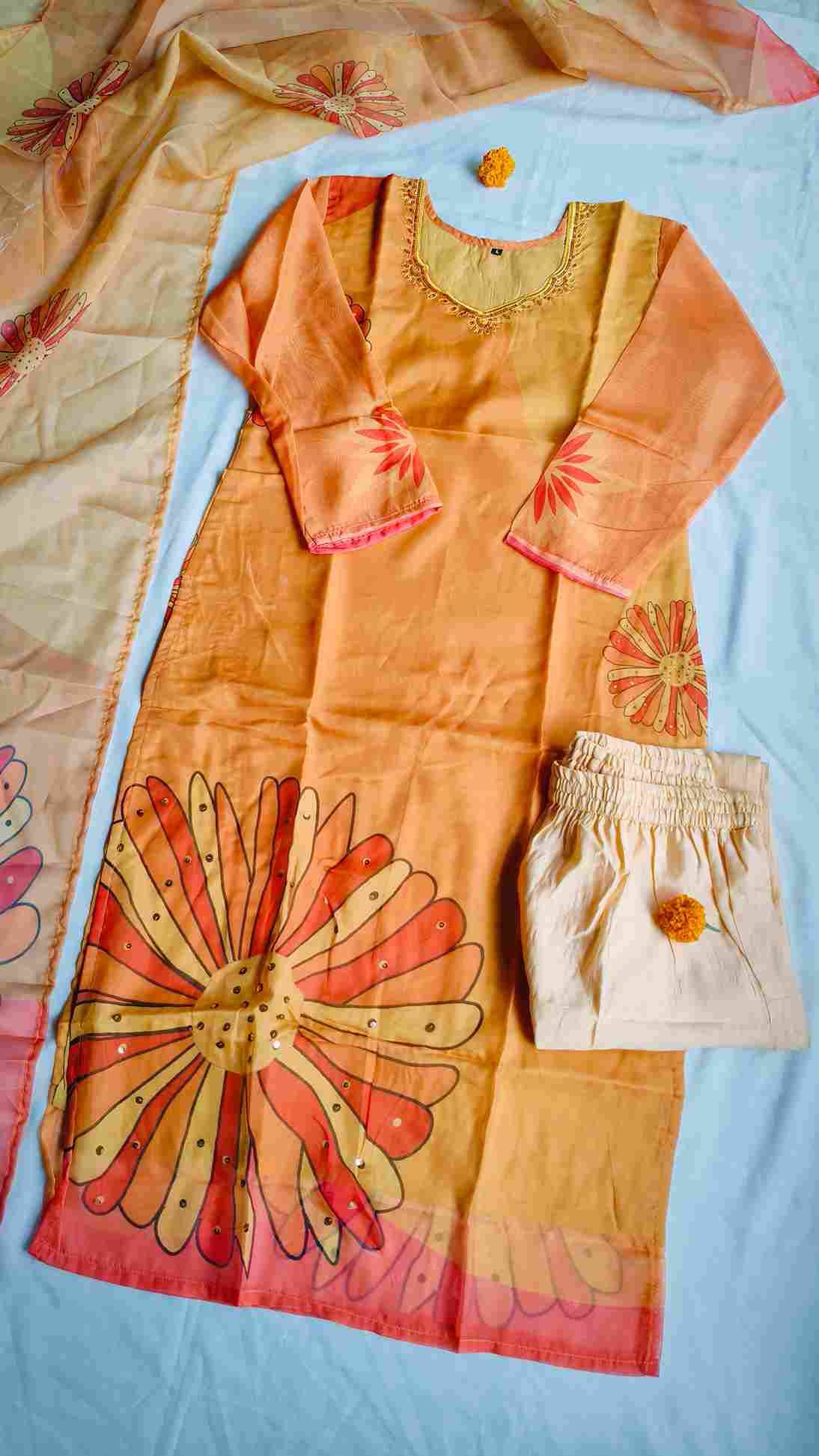 Sunflower By Fashid Wholesale Designer Stylish Fancy Colorful Beautiful Party Wear & Ethnic Wear Collection Roman Silk Dresses At Wholesale Price