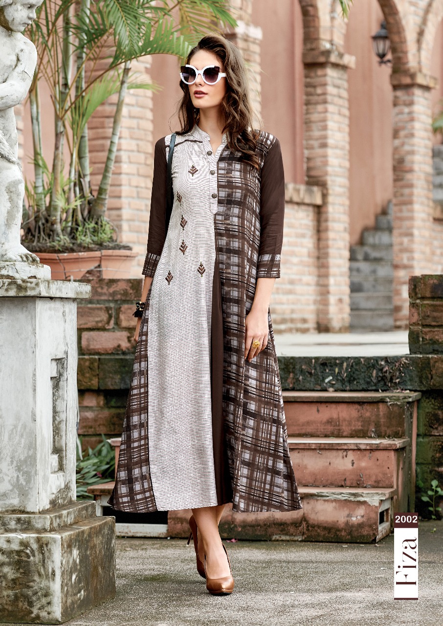 Fiza Vol-2 By Sawan Creation 2001 To 2010 Series Designer Beautiful Stylish Fancy Colorful Casual Wear & Ethnic Wear Heavy Rayon Printed Kurtis At Wholesale Price