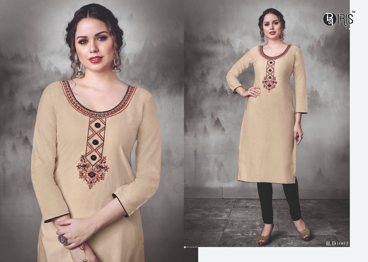 Heer By Iris 1001 To 1010 Series Indian Traditional Wear Collection Beautiful Stylish Fancy Colorful Party Wear & Occasional Wear Cotton Slub Kurtis At Wholesale Price